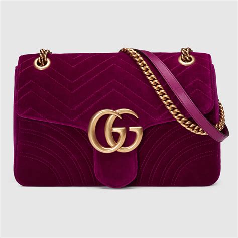 gucci velvet marmont bag|authentic gucci marmont small bag.